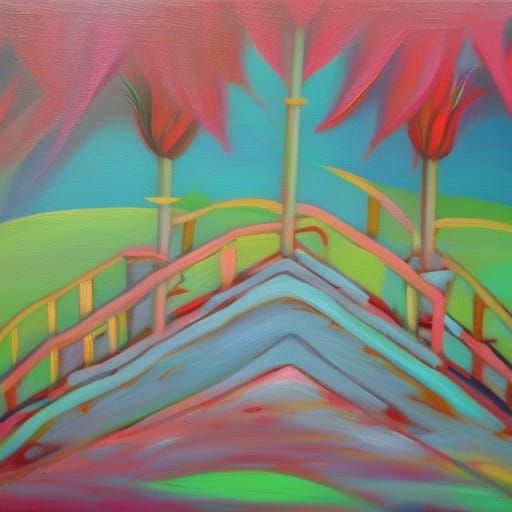 Psychedelic Clowns and Jesters on a Sunny Beach