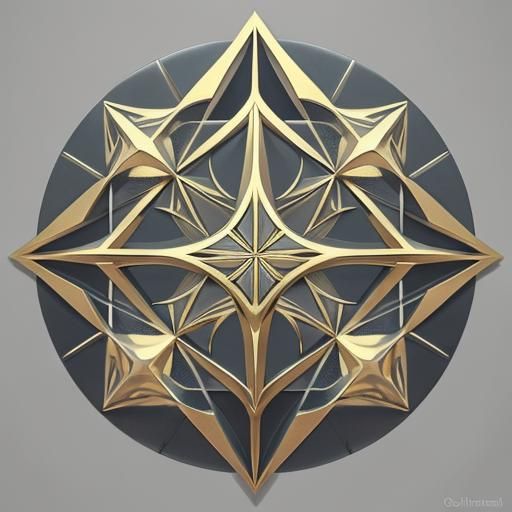 Geometric Triangle Angel Ornament: Intricate Shapes