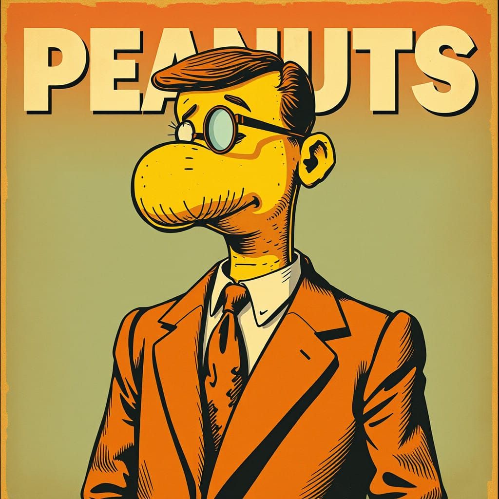 Vintage Gourmet Gentleman in 1950s Style Suit and Monocle