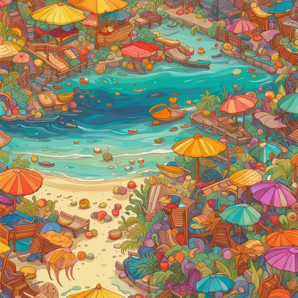 Colorful beach