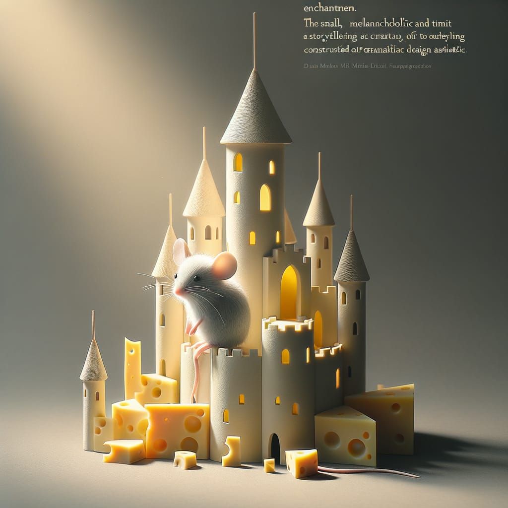 Mouse in Cheese Castle Diorama