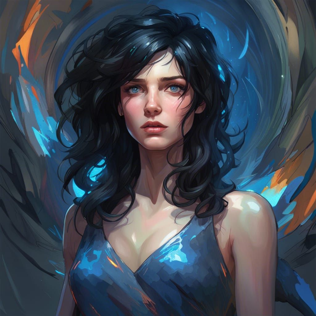 Depressed Person Portrait in Hyperdetailed Style