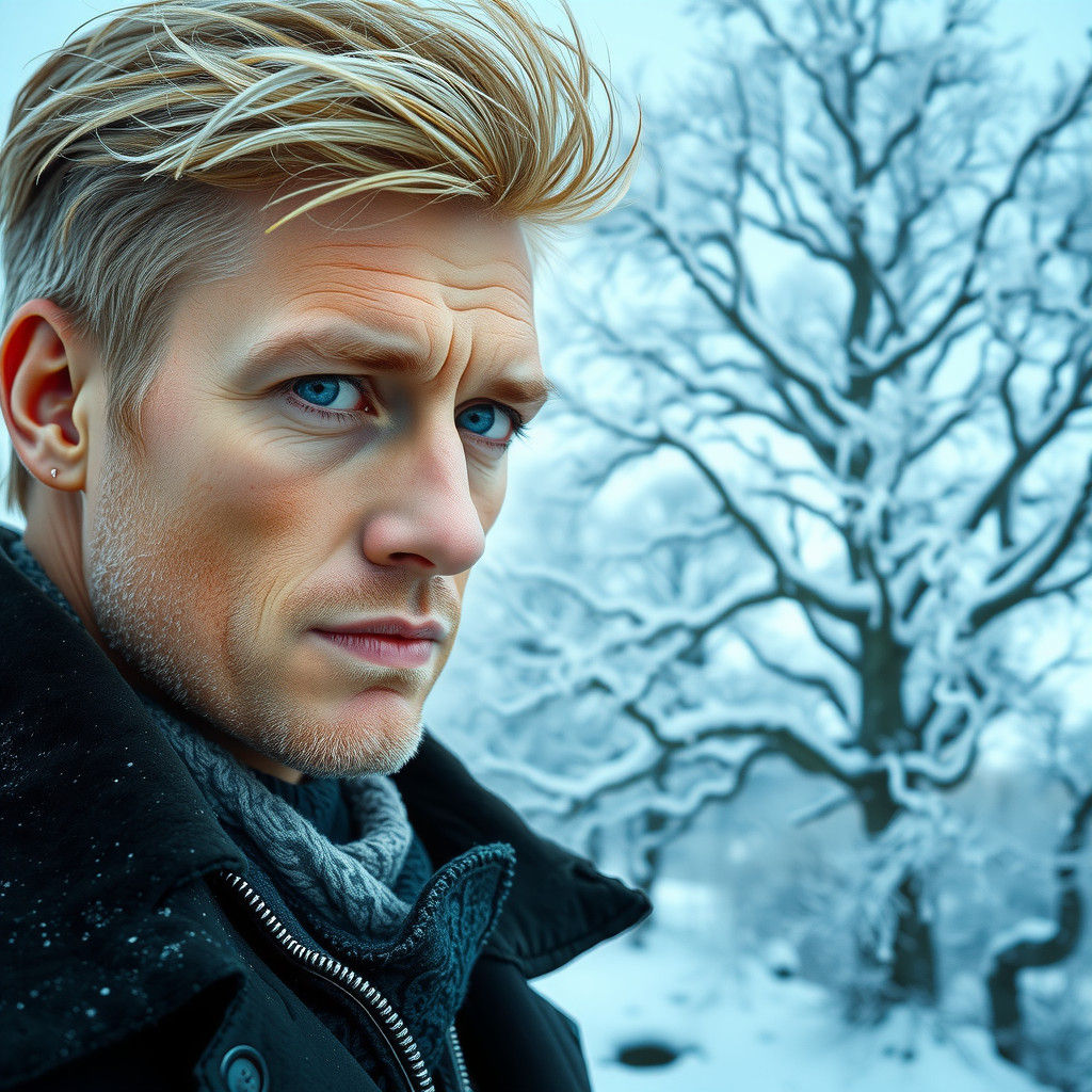 Regal Man in Hyperborea, Dreamlike Surreal Landscape