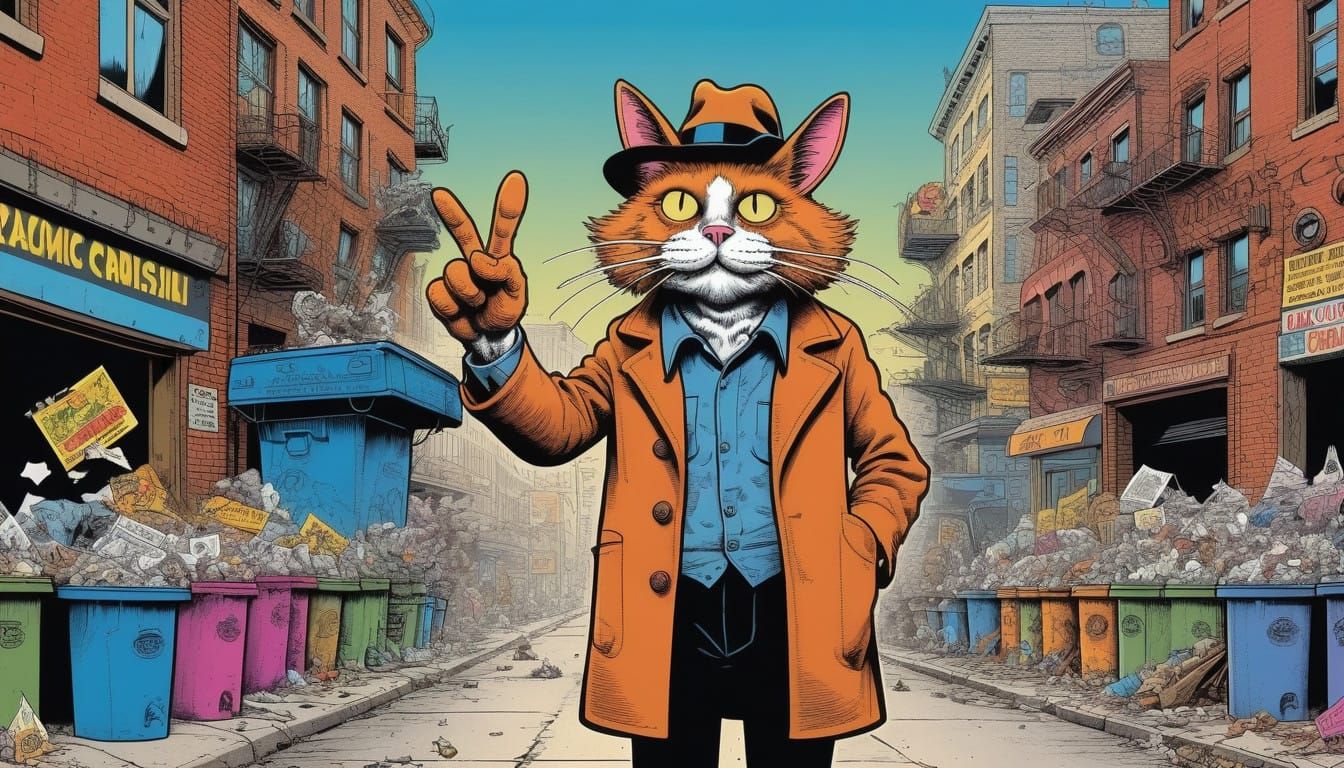 Gritty Mr. Natural in Underground Comic Style