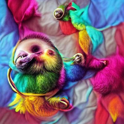 Cute Colorful Sloths