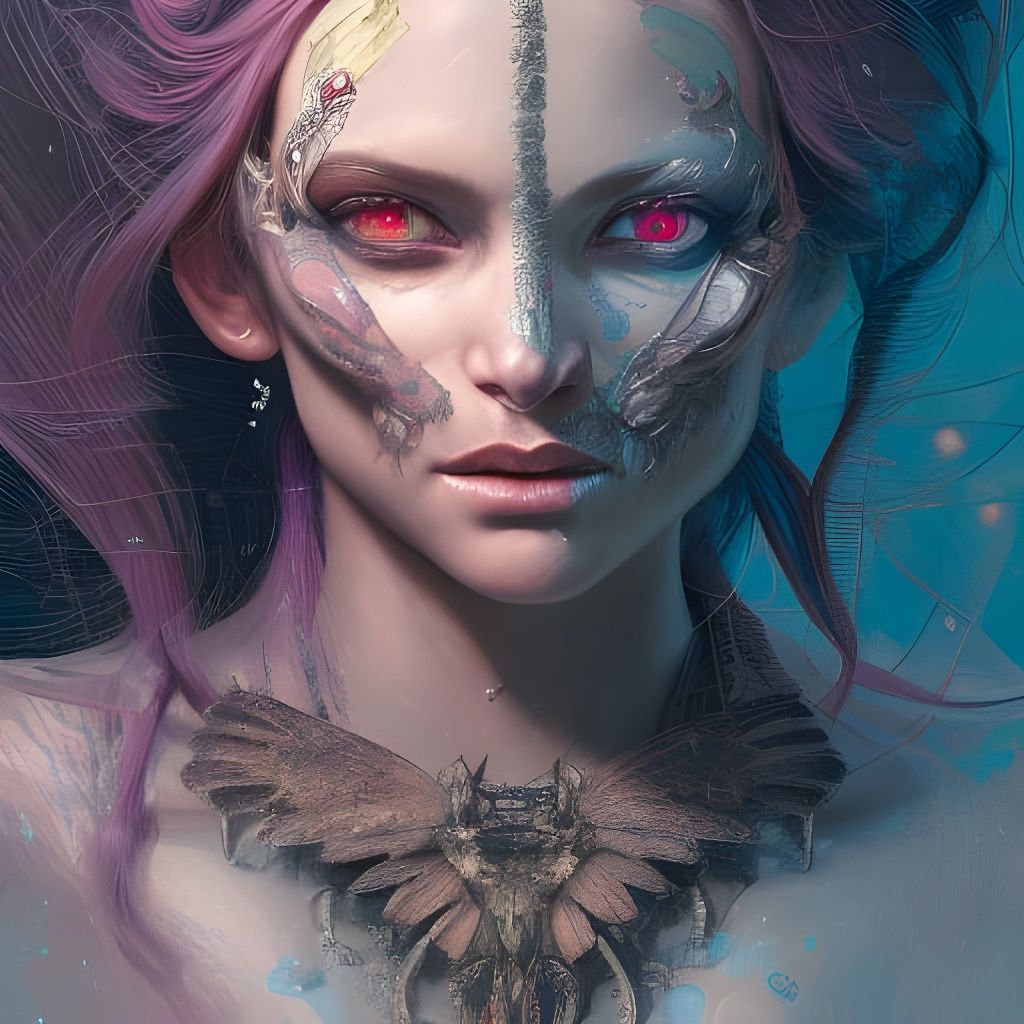 Detailed Portrait of Fantasy Female in Ornate Style