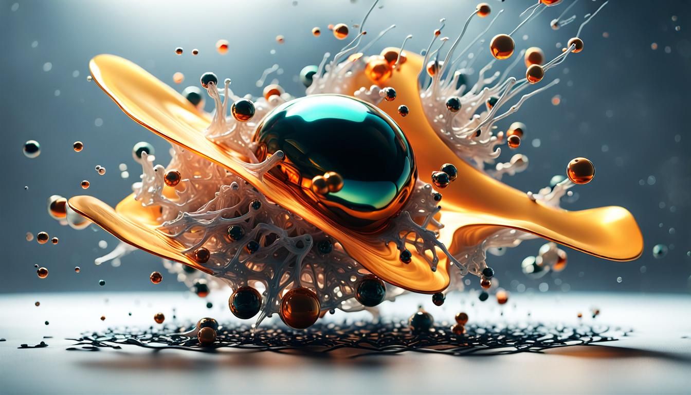 Hyperrealistic Macro Photo of Abstract Sci-Fi Material