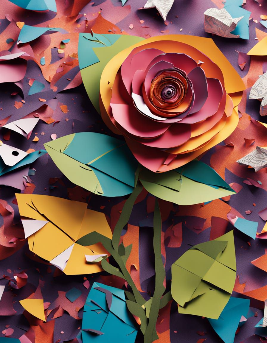 Collage Rose