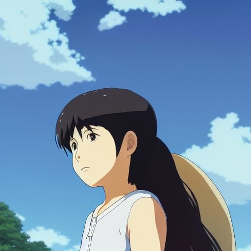 Anime Key Visual in Studio Ghibli Style