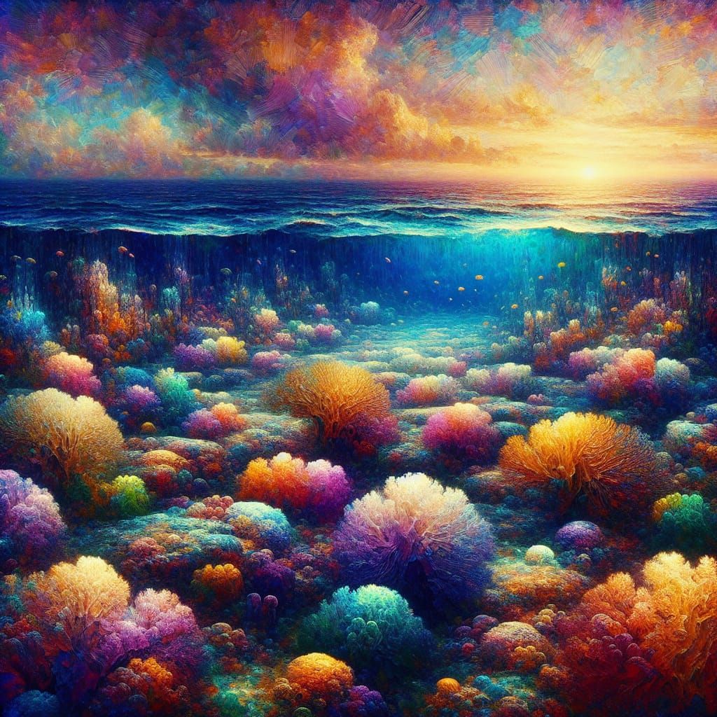 Vibrant Underwater Paradise with Colourful Coral Reefs