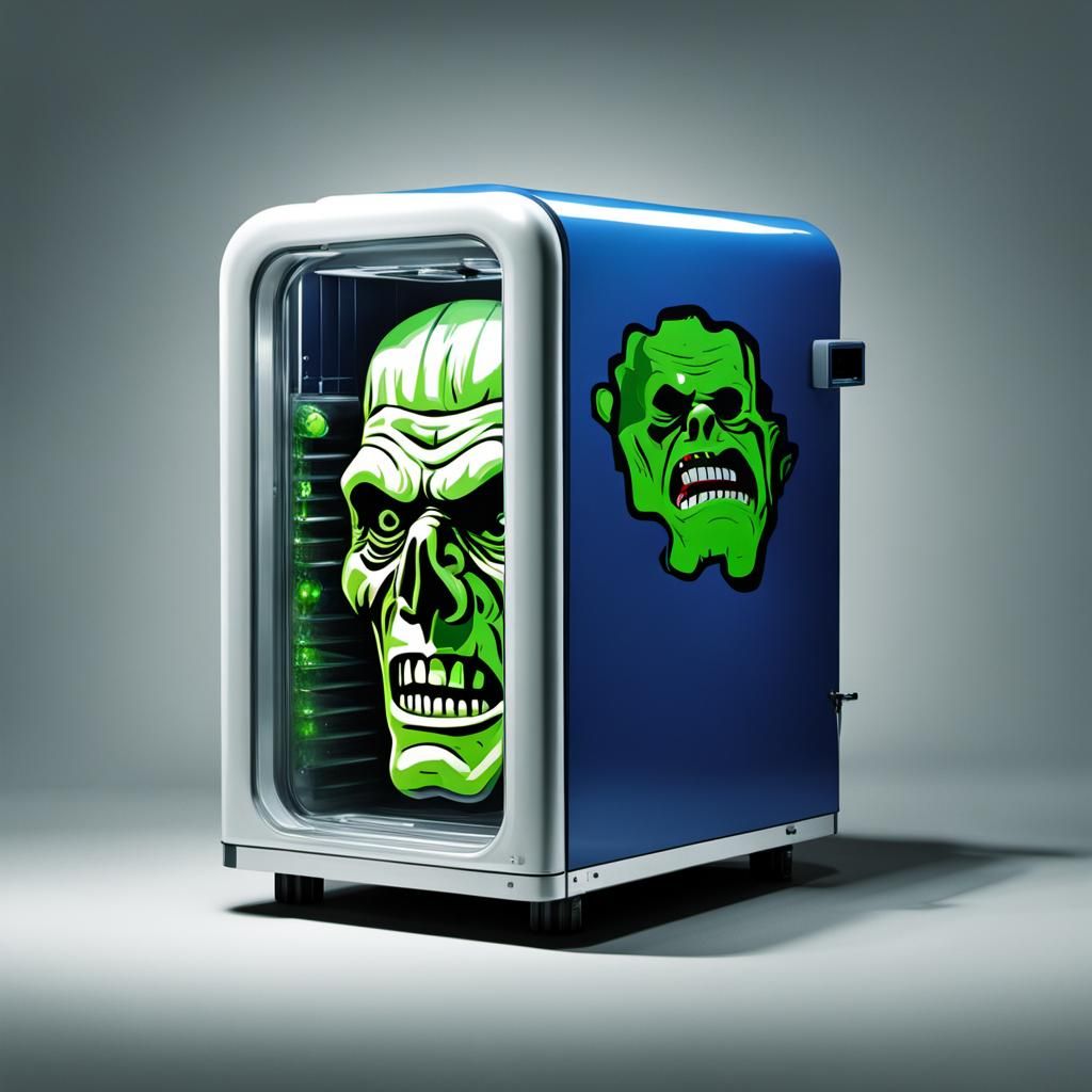 Frankenfrigerator: A Quirky Carved Refrigerator
