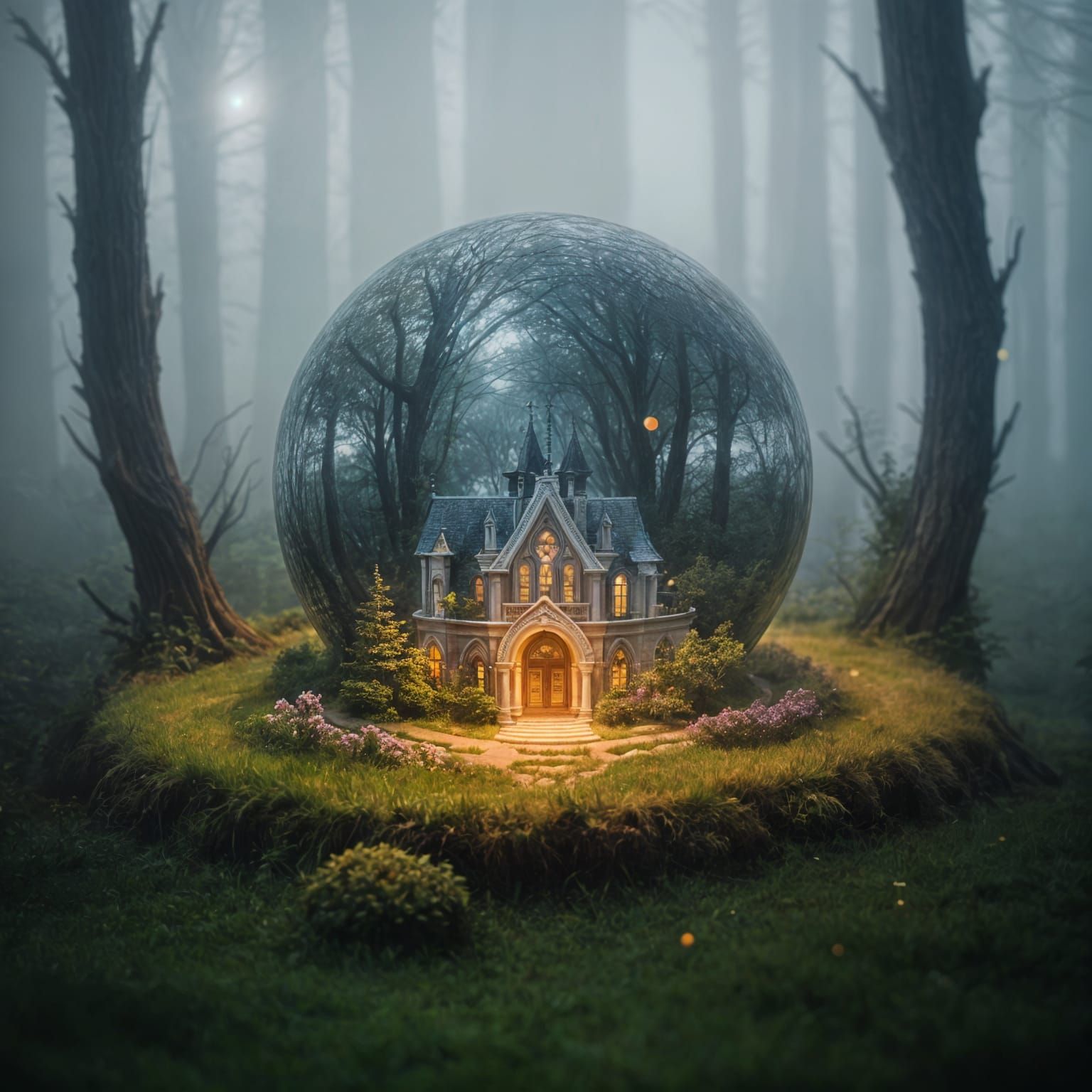 Fantastical Dreamscape Orb with Internal World