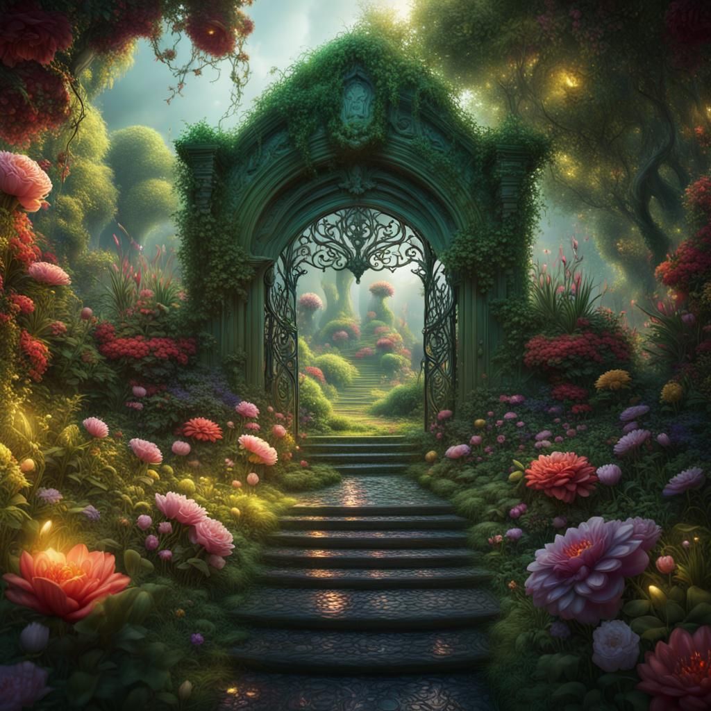 Hidden Entrance to Hell in Green Garden