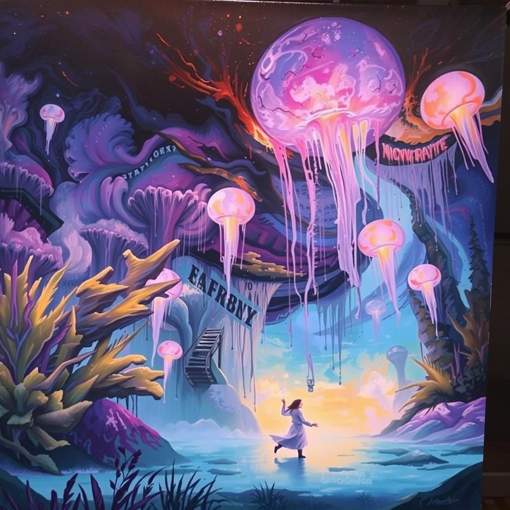 Dreamlike Graffiti Art Melts in Polychromatic Splash