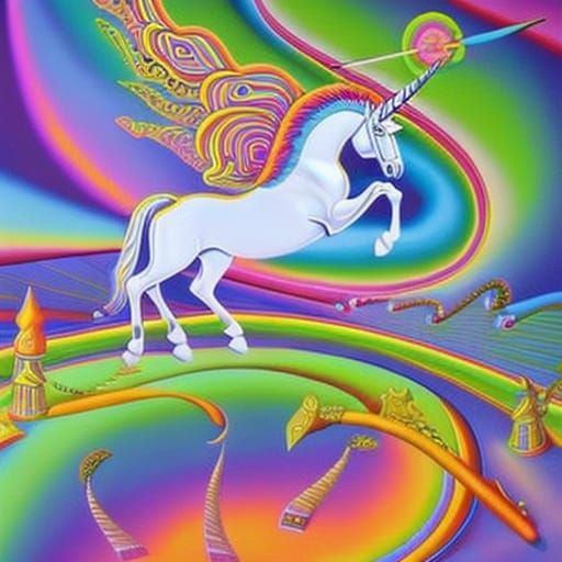 Space Unicorn in Candyland with Marshmallow Lasers