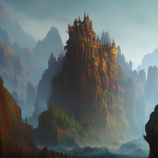 Fantasy Gay Man Portrait in Detailed Matte Painting