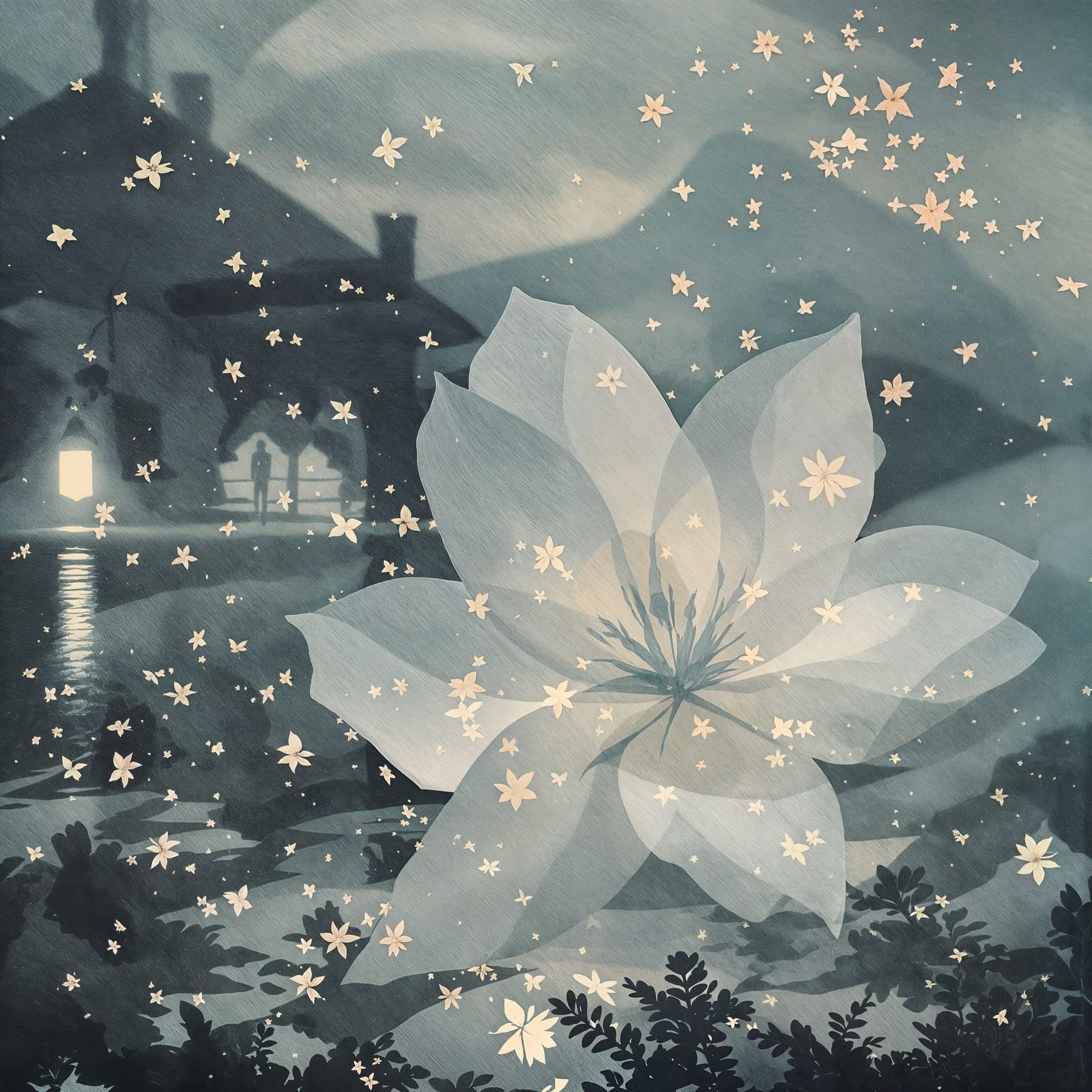 Ghostly Wood Anemone Waltzes Amid Wartime Ruins