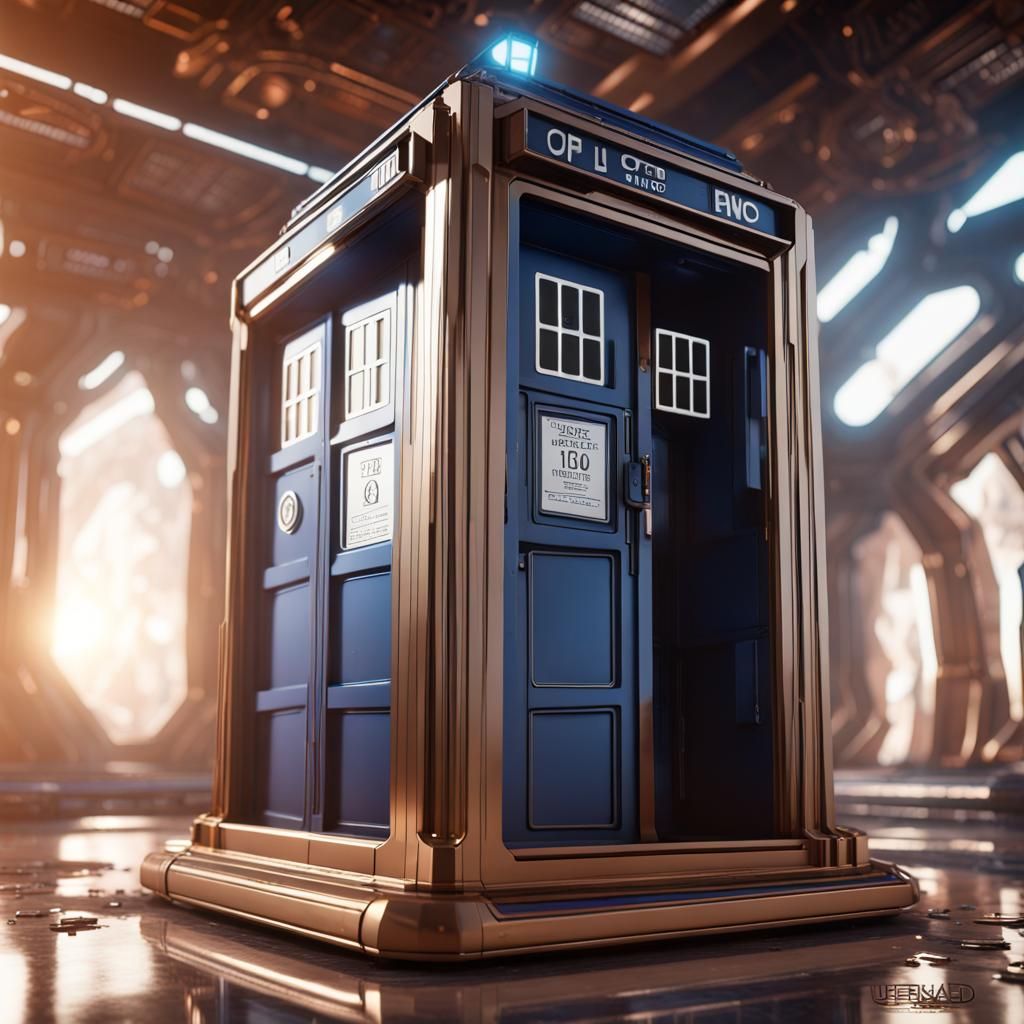 Doctor Who's Tardis on Gallifrey in Sci-Fi Style