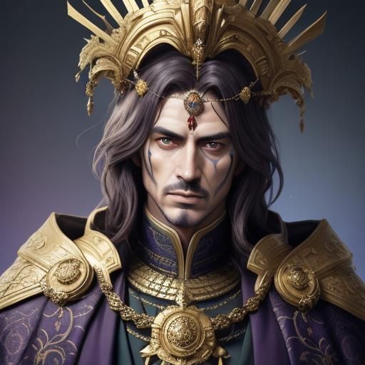 Hyperrealistic Bust of Emperor with Laurel Wreath