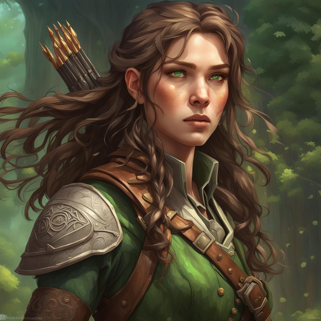 Elvish Ranger Archer in Steampunk Style