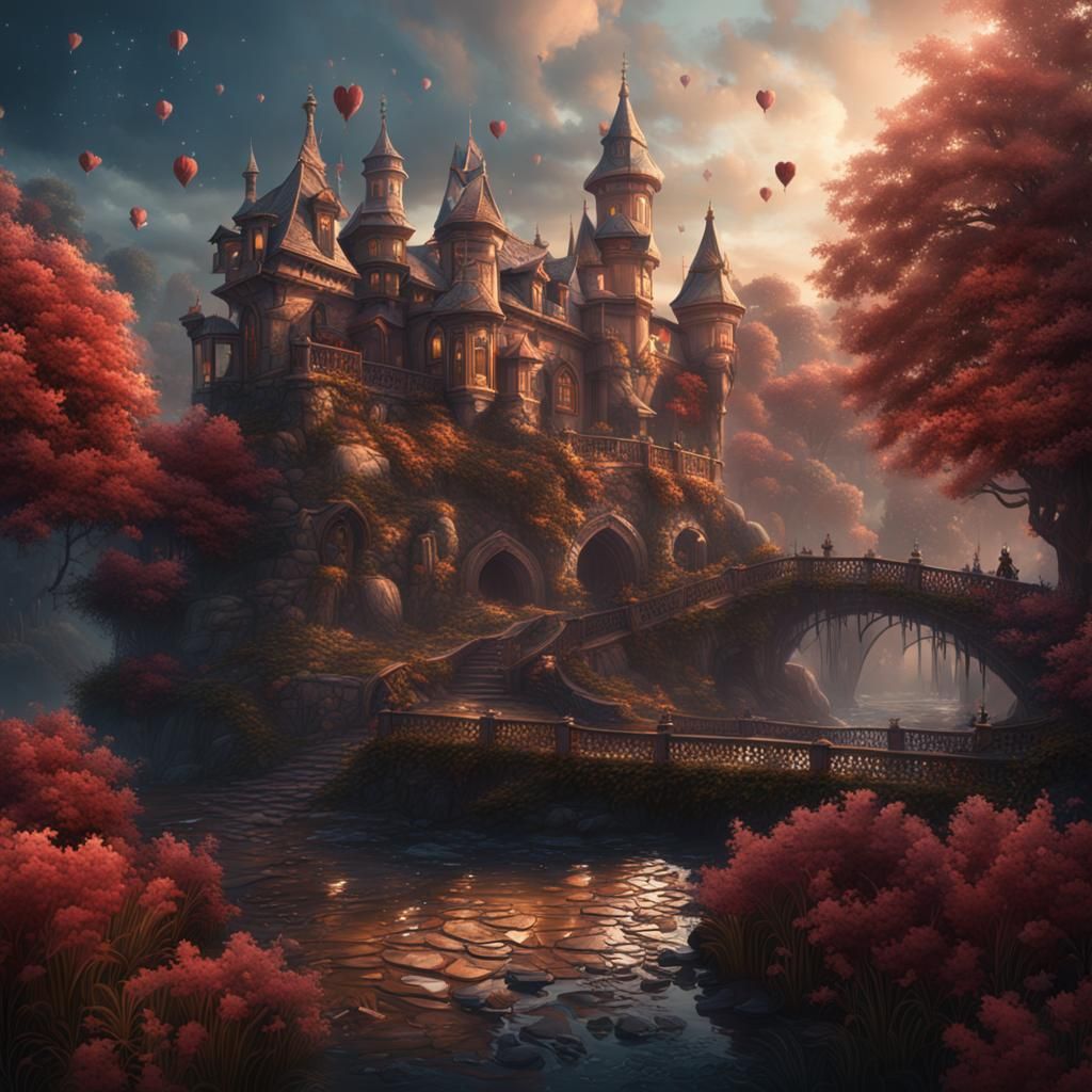 Fantastical Love Letter: Detailed Matte Painting