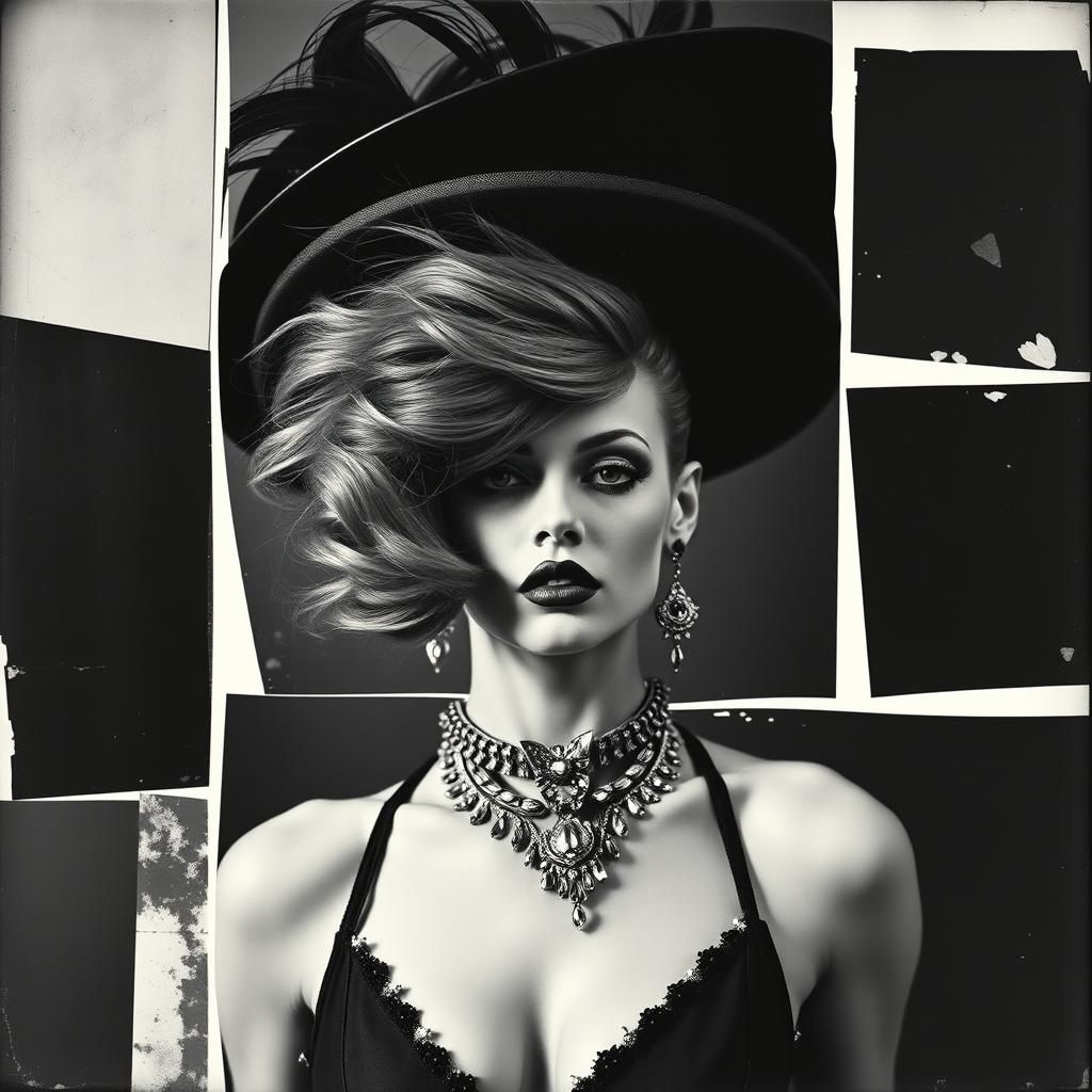 Avant-Garde Figure in Dada-Inspired Photomontage