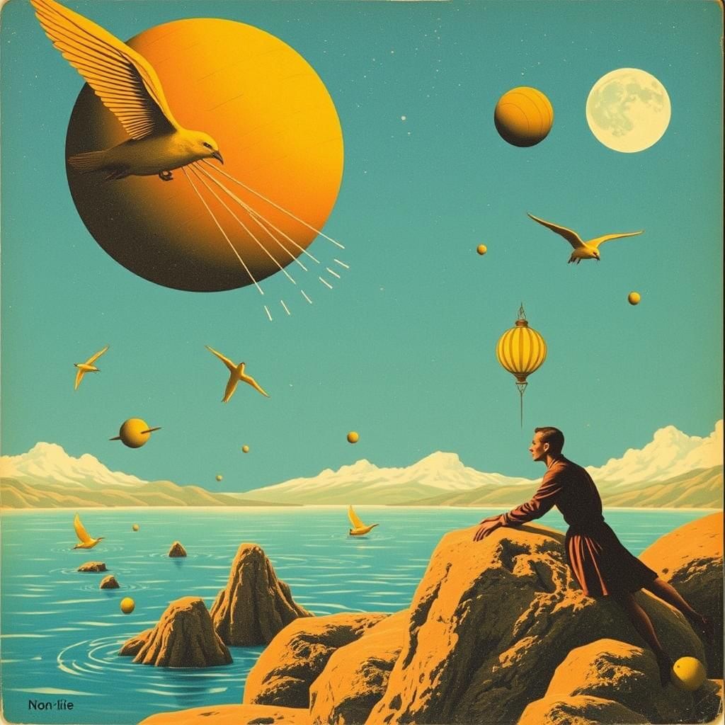 Surreal Art Deco Card Design