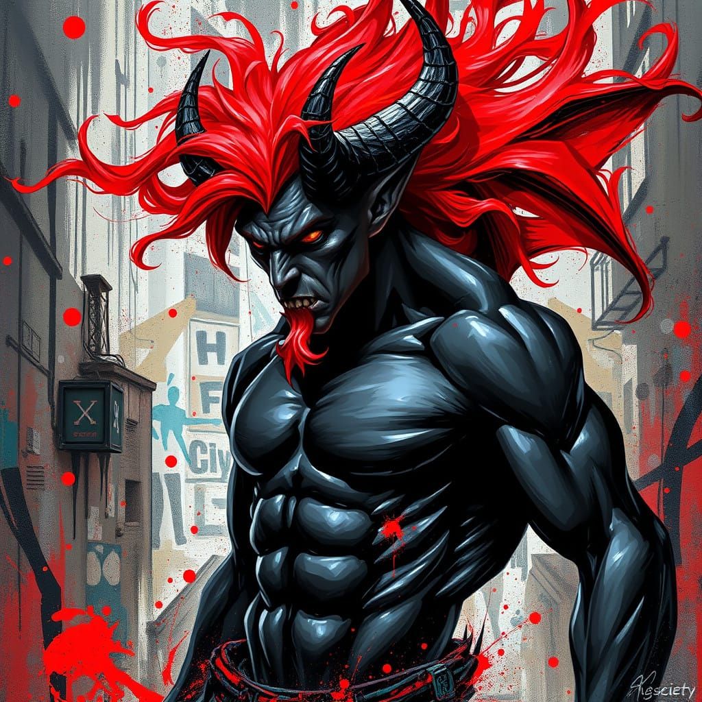 Dark Demon Unleashes Fiery Fury in Urban Chaos