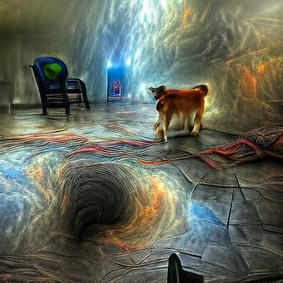 Dog Dominates the Void in HDR