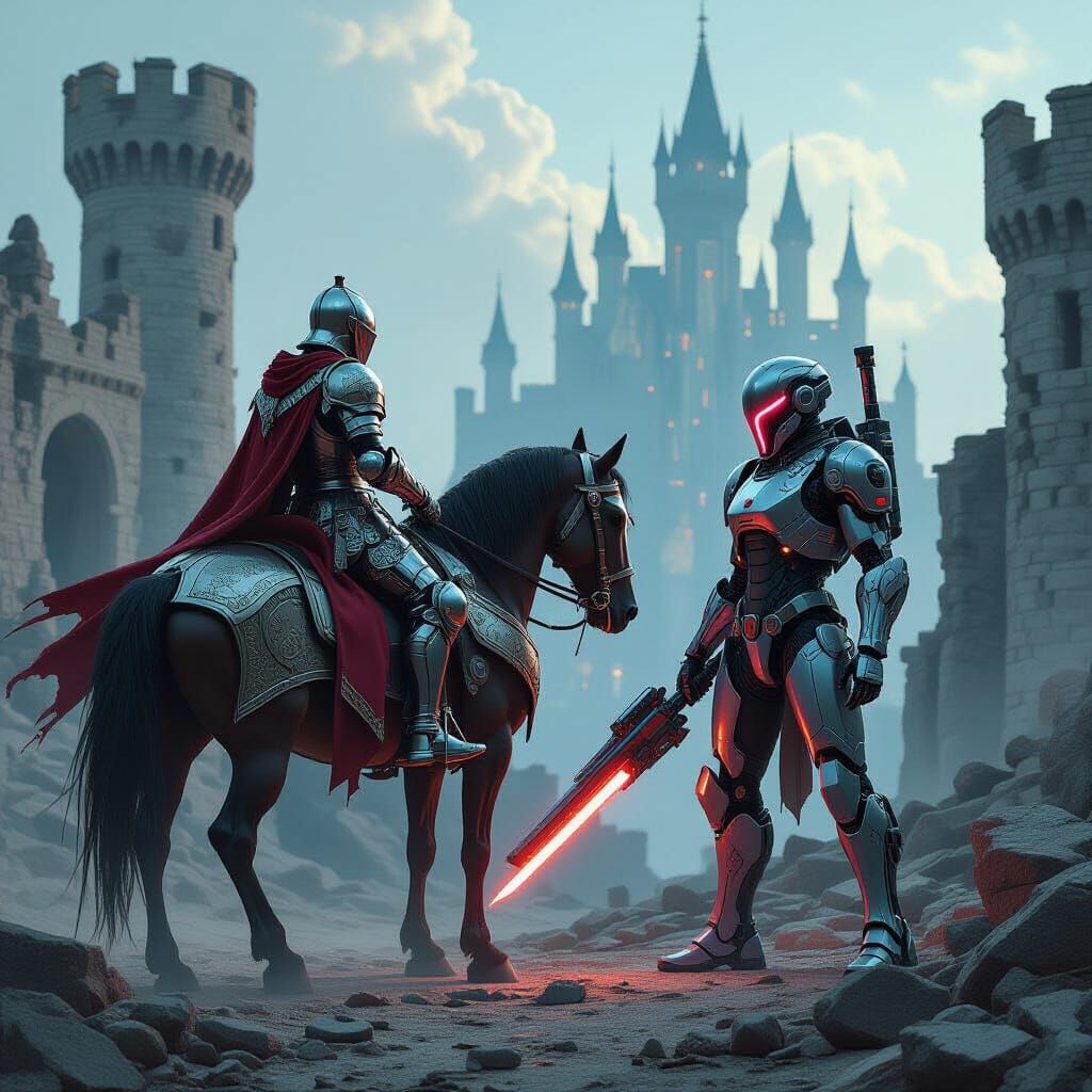 Knight Meets Cyborg: A Collision of Worlds