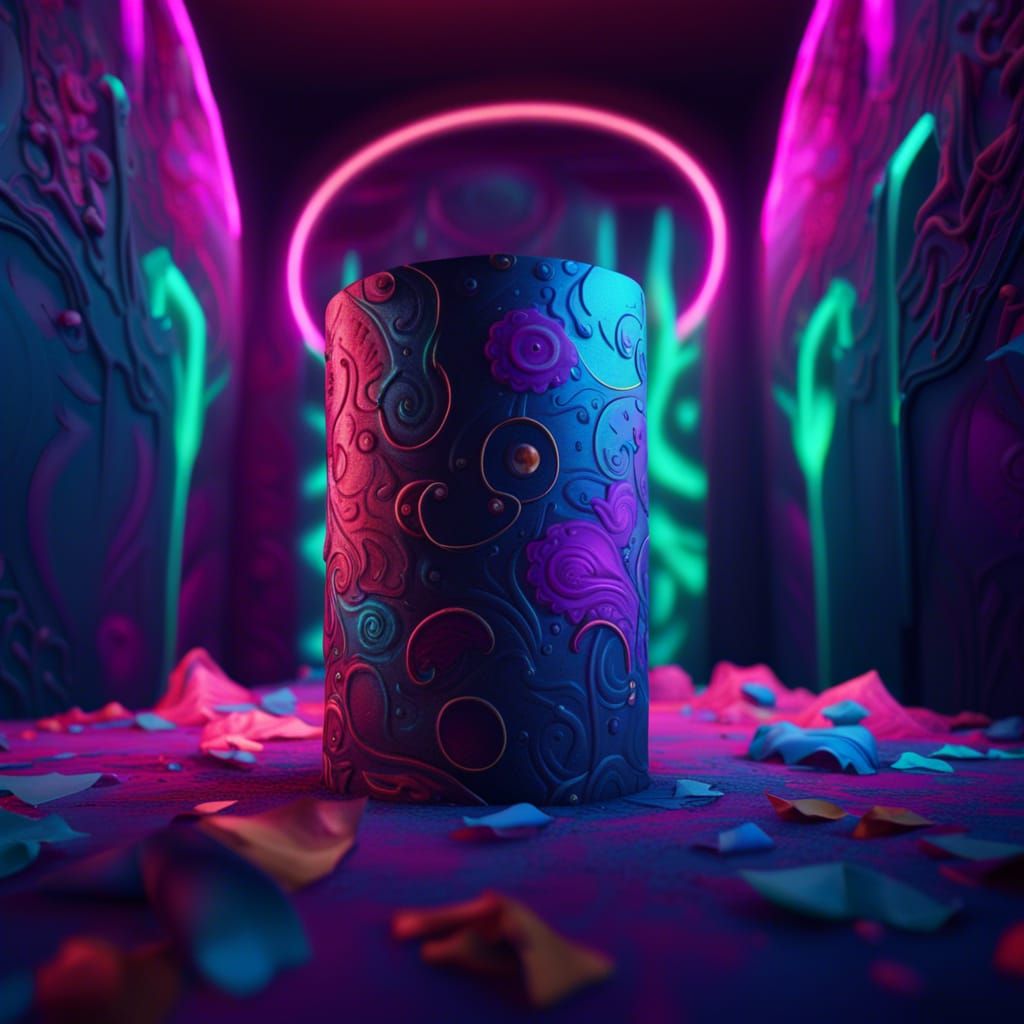 Fantastical Neon Toilet Paper Roll in Deep Color