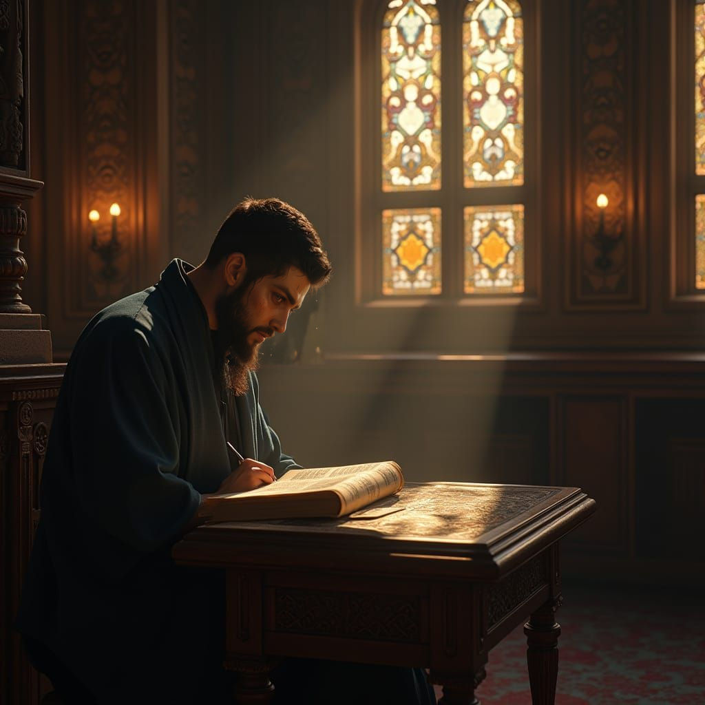 Orthodox Youth Studies Torah in a Vibrant Synagogue