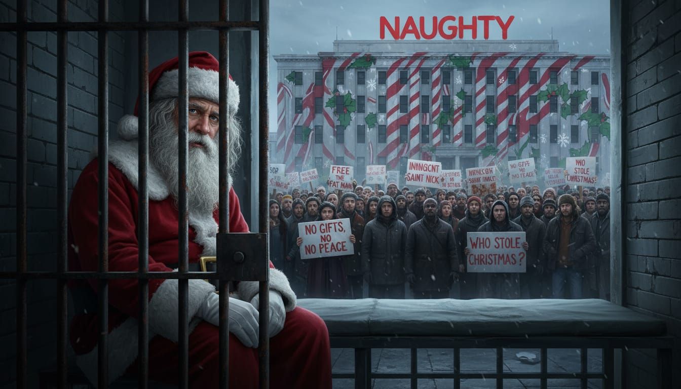 Santa Claus Jailed Amidst Holiday Protests