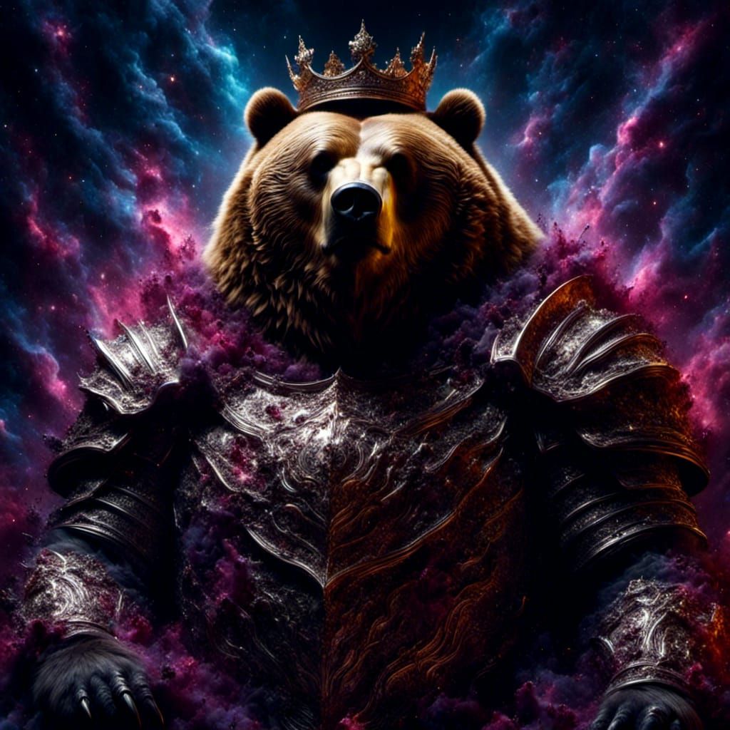 Dark King Bear Knight in Religious Armor