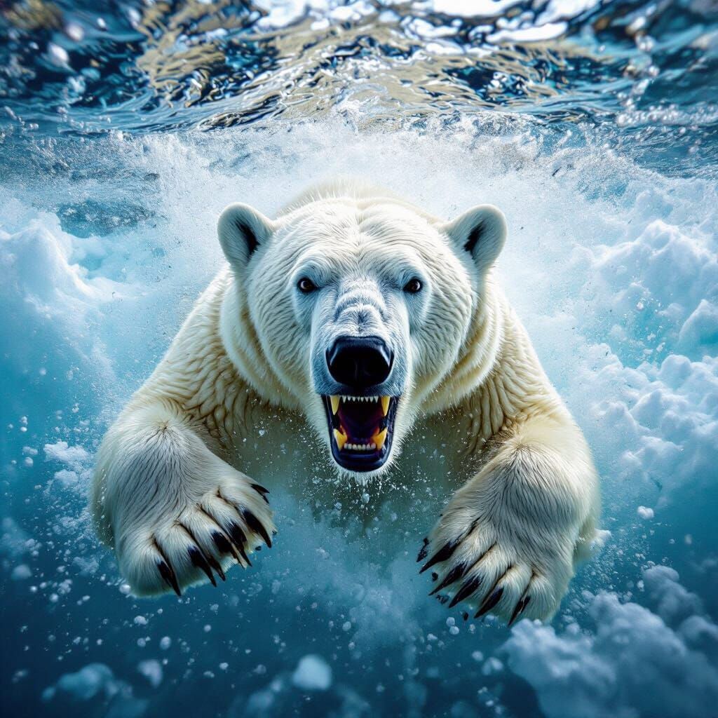 A polar bear plunge