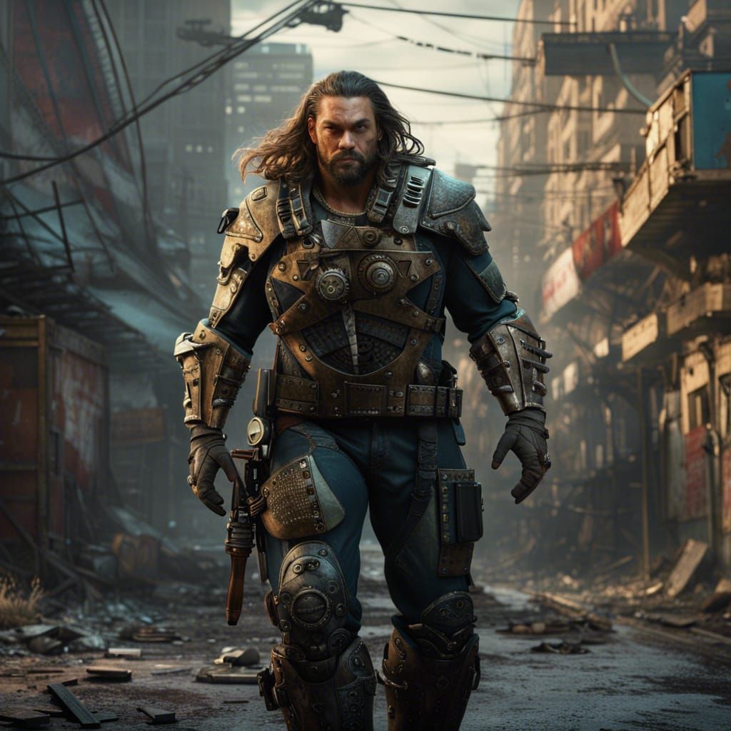 Jason Momoa in Fallout 4 Matte Painting