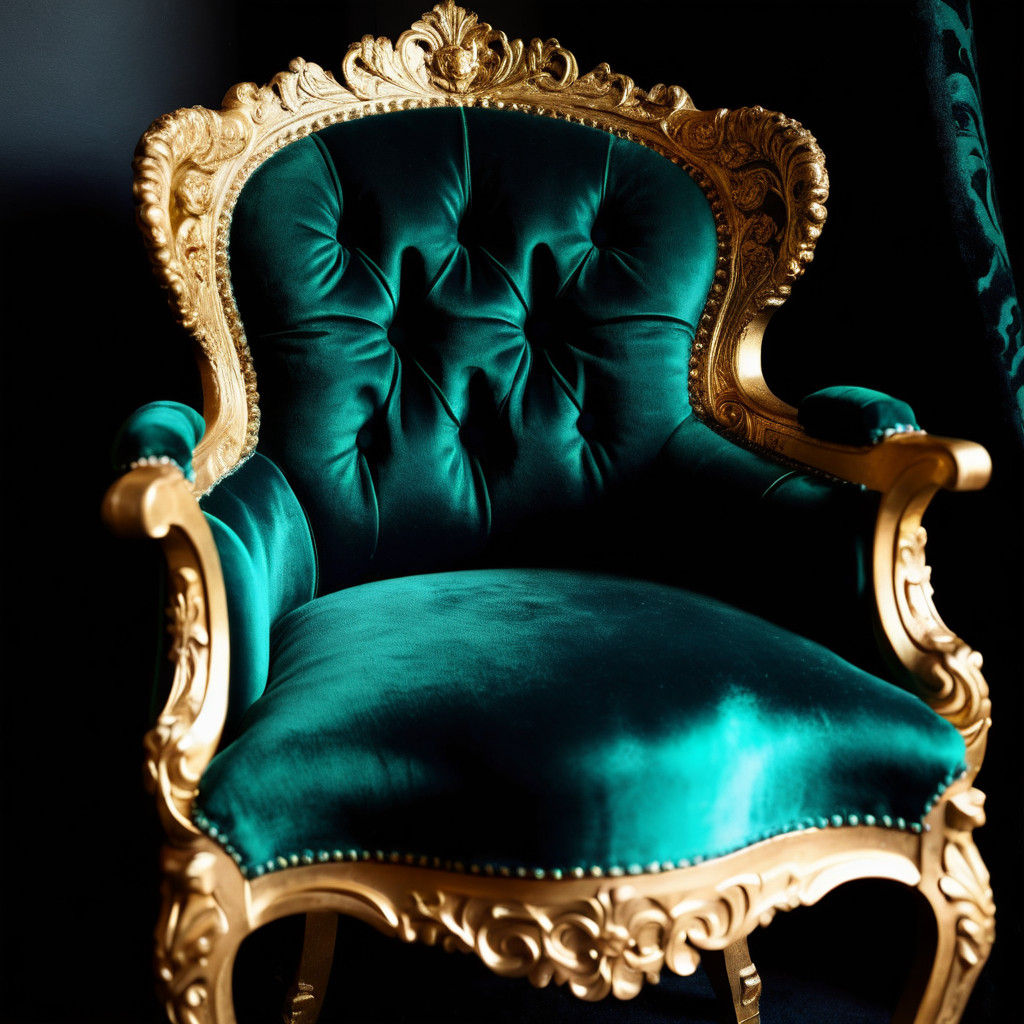 Luxurious Baroque Chair in Golden Splendor