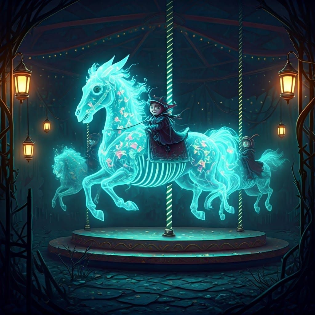 Magical Carousel Awakens in Mystical Abandoned Carnival