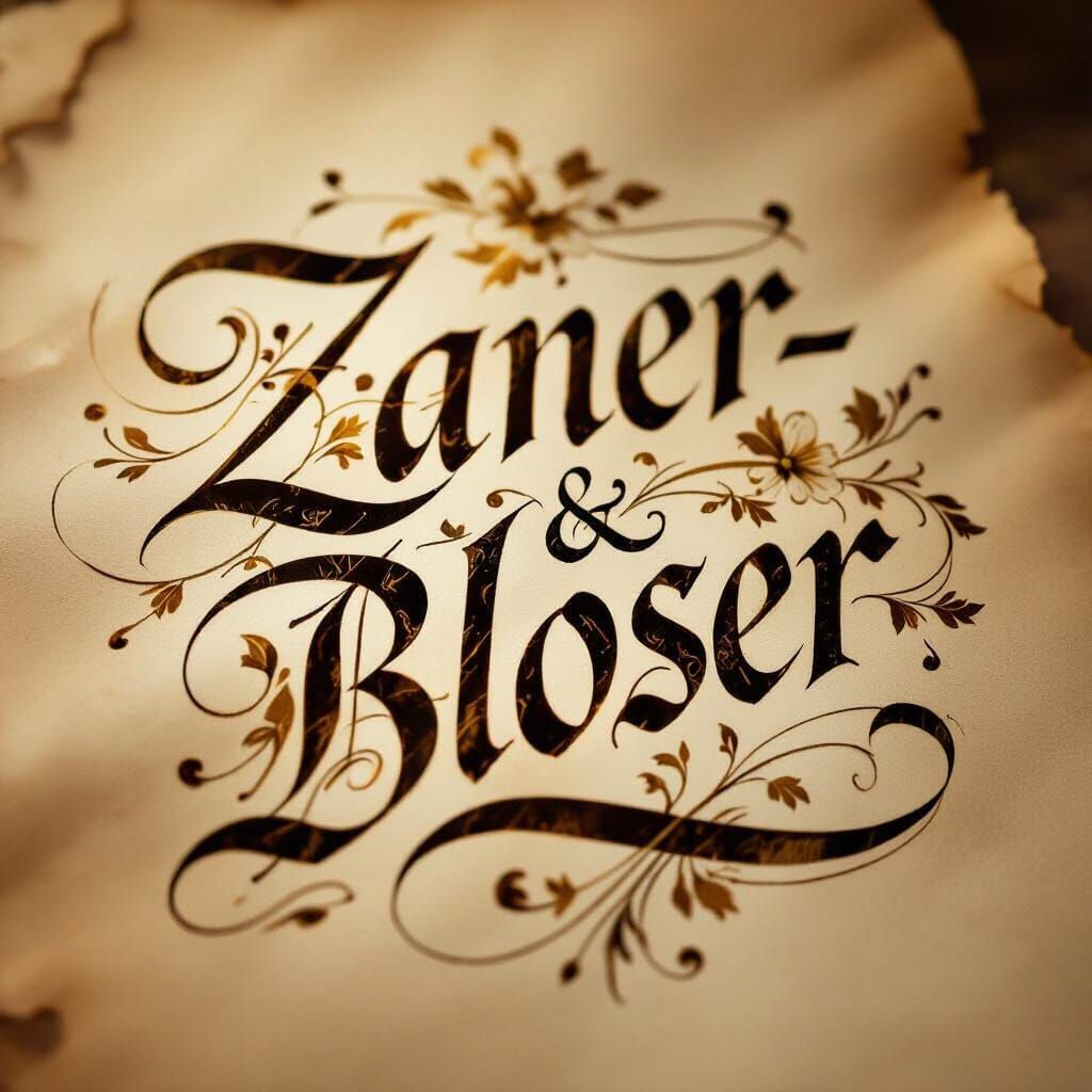 Elegant Zaner-Bloser Calligraphy with Floral Accents