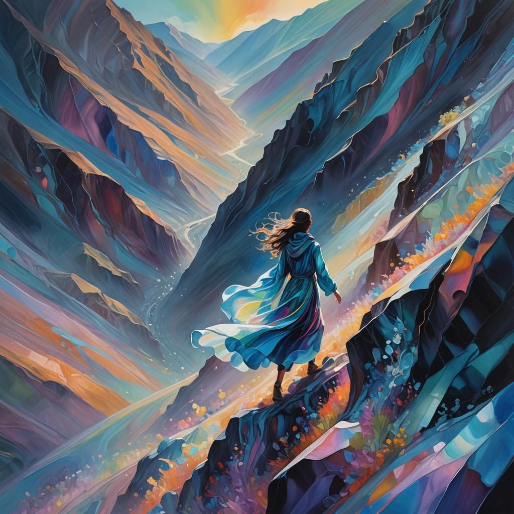 Ascent Through Crystal Air: An Abstract Landscape