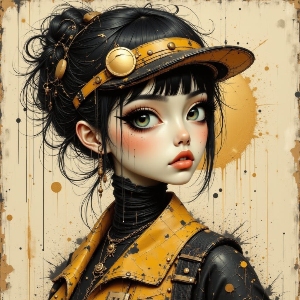 Nerd Character in Ancient Gold Couture