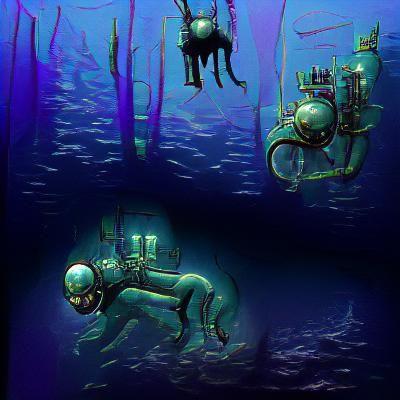 Deep Sea Diver Exploring Ocean Depths