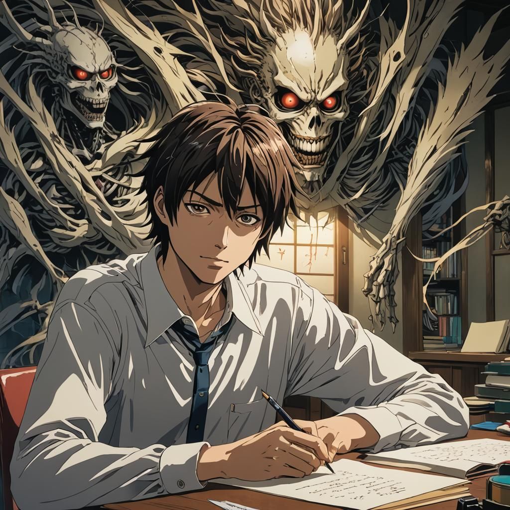 Kira's Evil Smile: Death Note Anime Key Visual