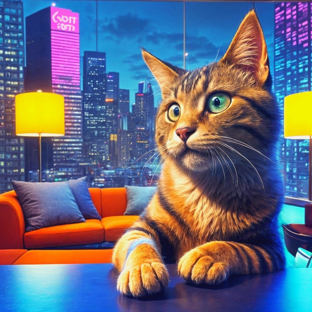 Cats Take Over a Groovy Lounge