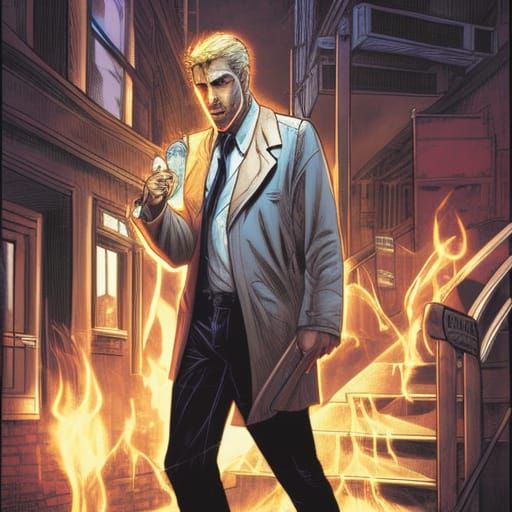 John Constantine Comic Book Concept Art
