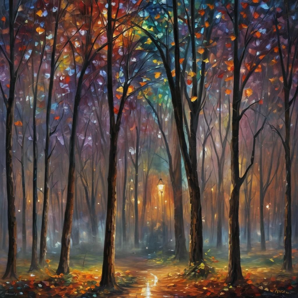 Grimdark Landscape Painting with Impasto Texture