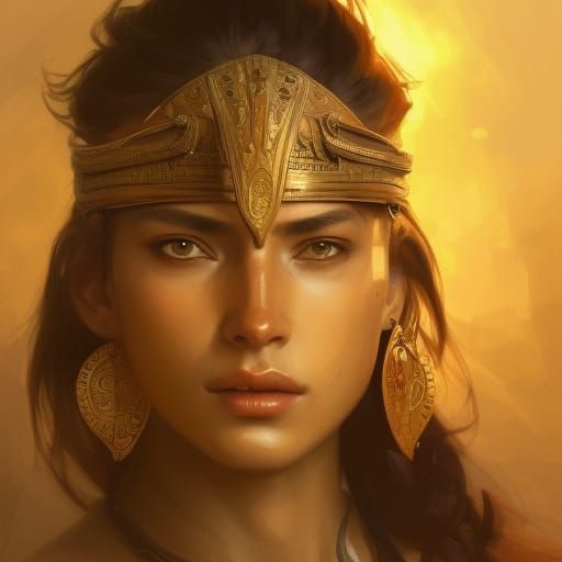 Bronze Age Warrior Portrait in Hyperdetailed Style