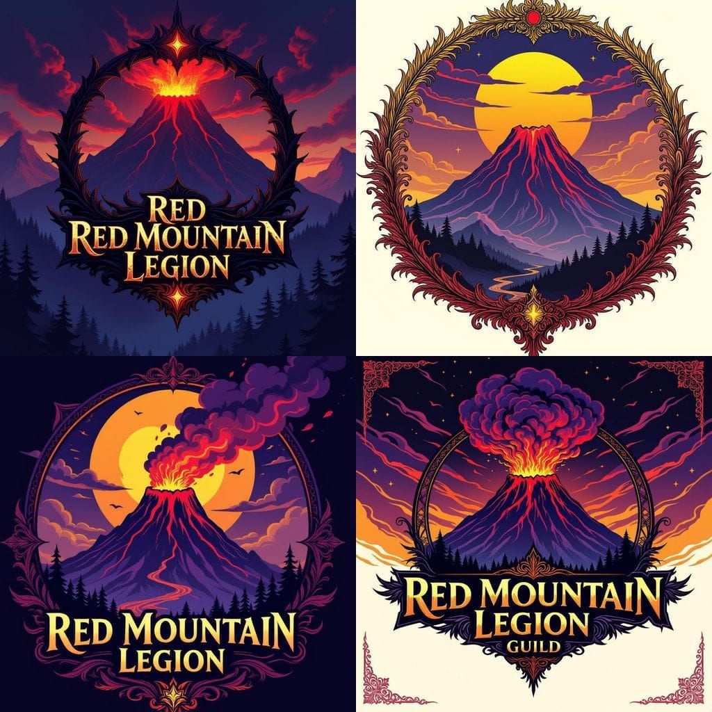 Red Mountain Legion Fantasy Guild Logo