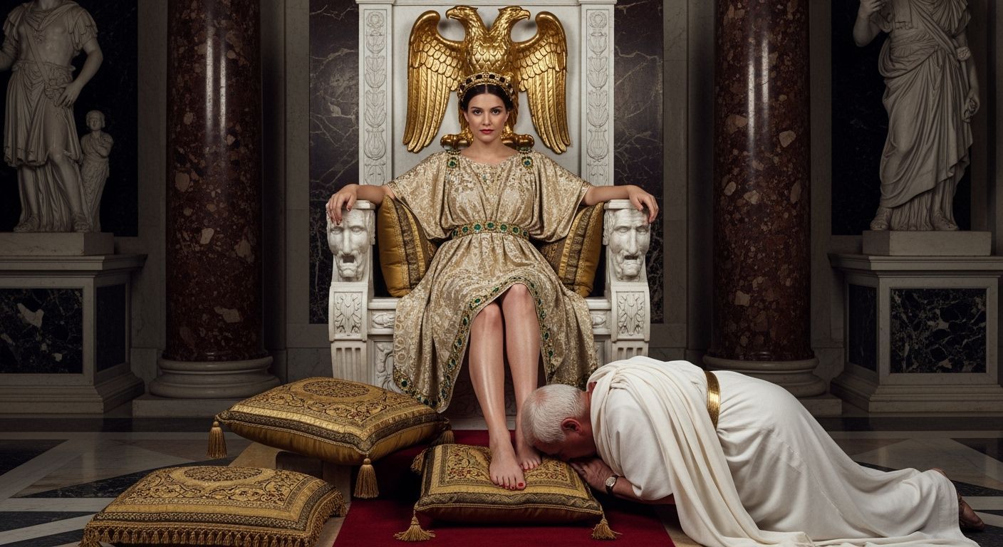 Empress Messalina on Lavish Throne