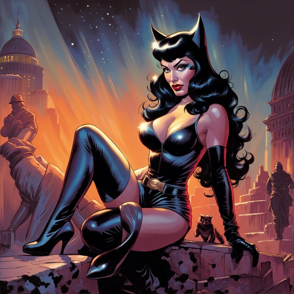 Gorgeous Betty as Catwoman by Per.